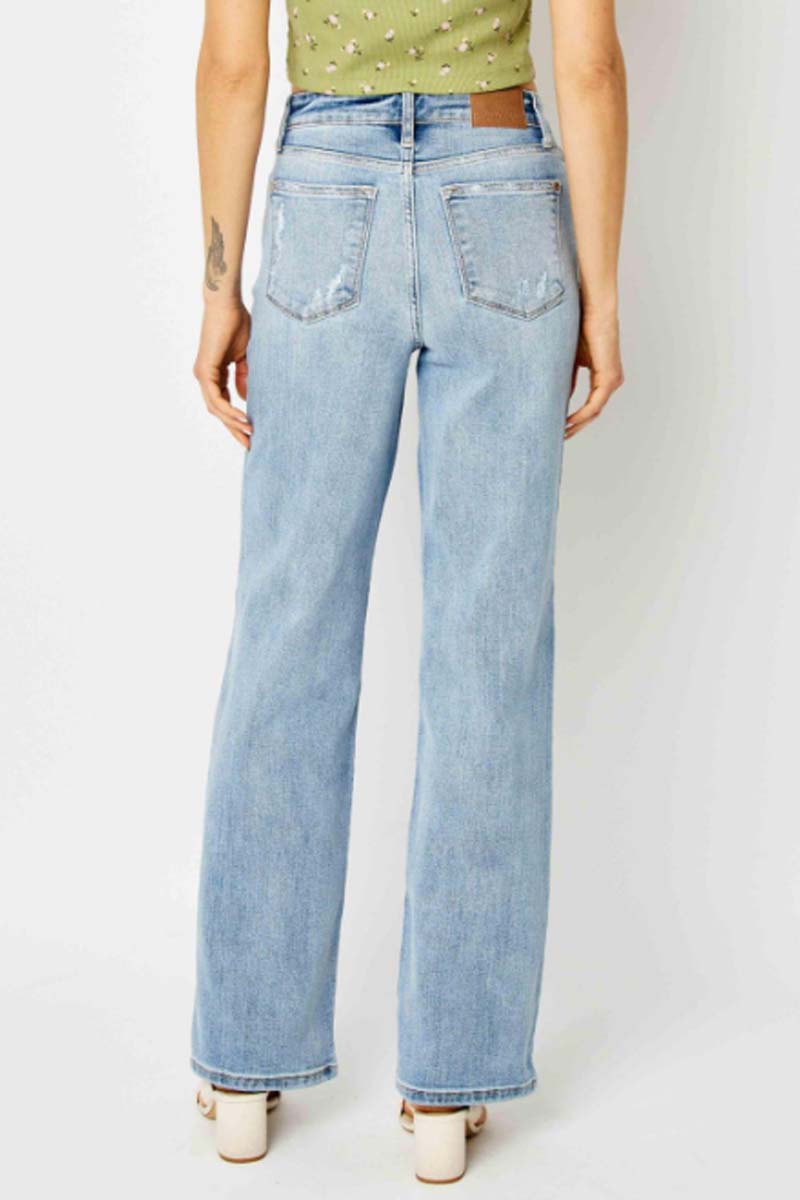 High Waist Straight Leg Jeans
