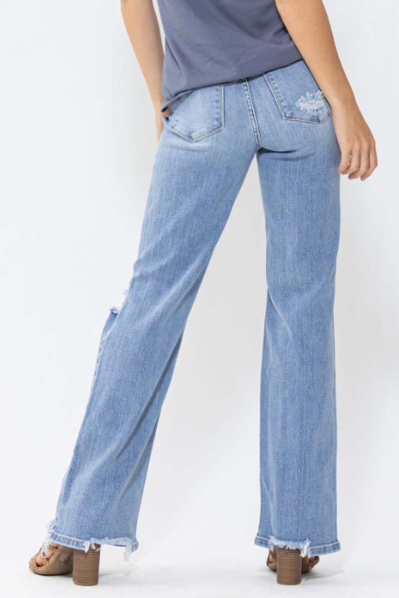 90'S Destroyed Straight Leg