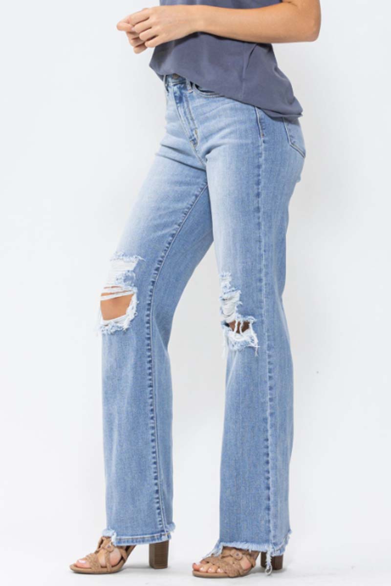 90'S Destroyed Straight Leg