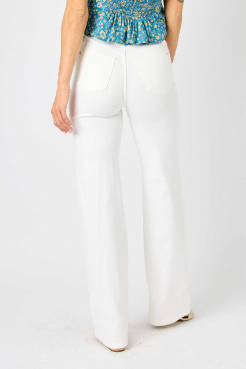 Braided Waistband Detail Wide Leg