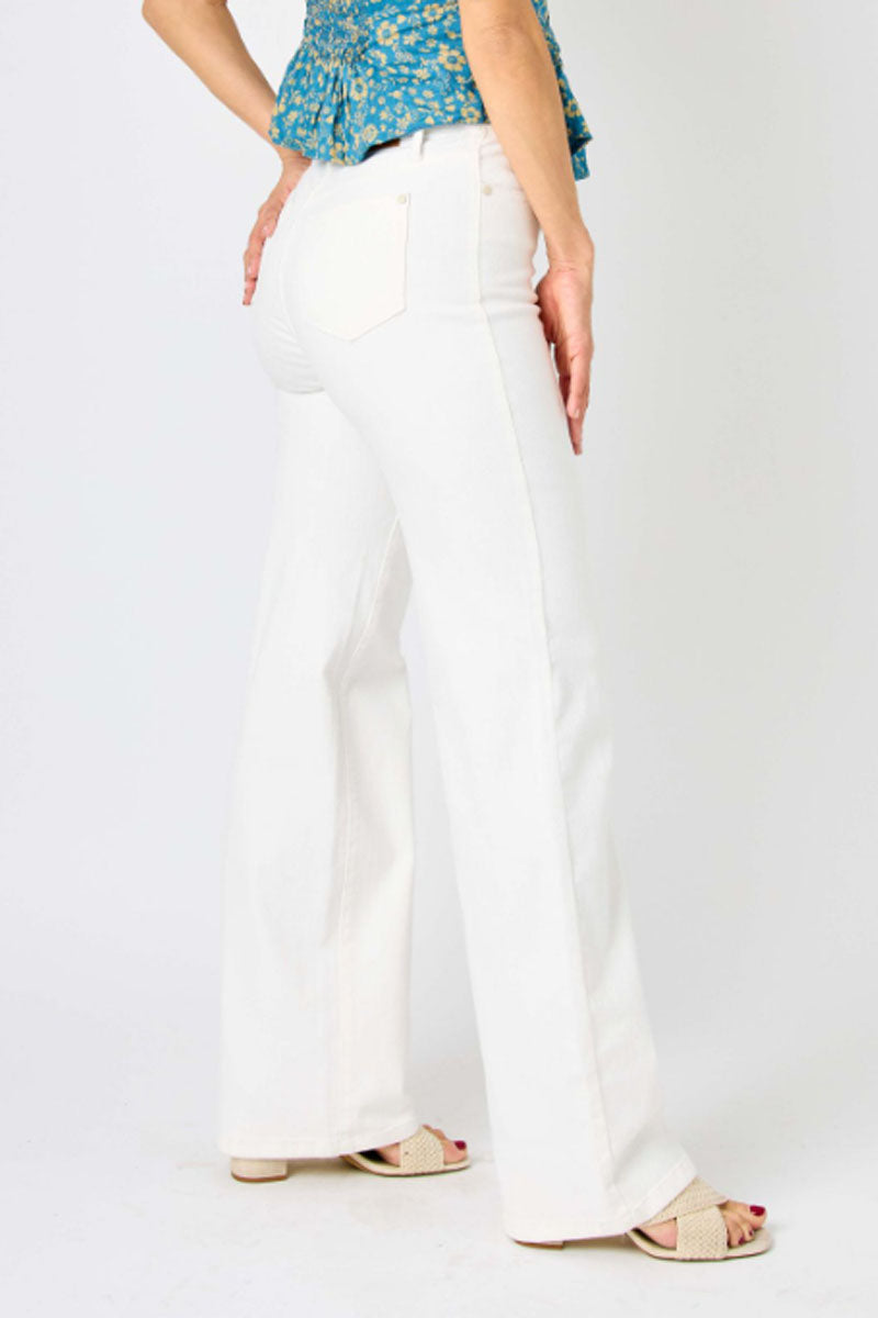Braided Waistband Detail Wide Leg