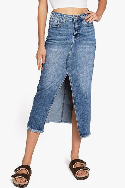 Long Denim Skirt